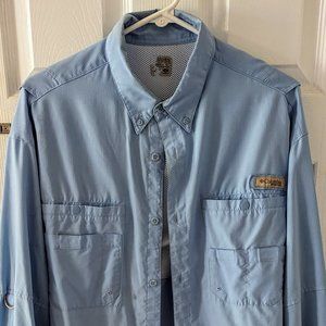 Men's Columbia Bahama Omni-Shade Long-sleeve PFG Shirt (Large)